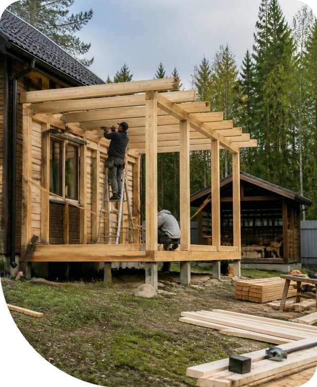 Строительство пристроек и построек на участке в Зеленокумске