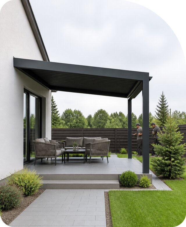 Навес для веранды в Зеленокумске по цене от 35637 р. | РадиДОМА-Злм